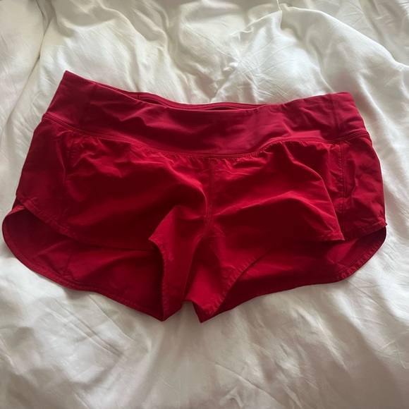 ADORABLE cherry red speed up lululemon shorts!! - Picture 2 of 3